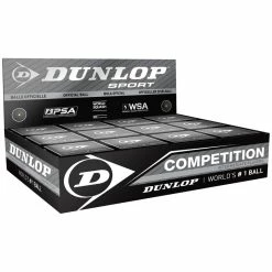 Deals ✔️ Dunlop Competition Squash Ball - 1 Dozen. Single Yellow Dot 😍