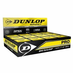 Flash Sale 👏 Dunlop Pro Squash Ball - 1 Dozen Double Yellow Dot 🔔