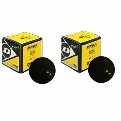 Discount 🌟 Dunlop Pro Squash Balls - Double Yellow Dot - 2 Balls 🌟