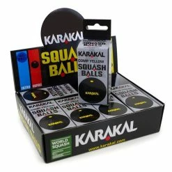 Coupon ✔️ Karakal Single Yellow Dot Squash Balls - 1 Dozen 👏