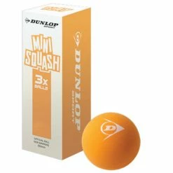 New 🛒 Dunlop Orange Mini Squash FUN Balls 3 Pack ⭐