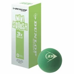 Best Sale 🔔 Dunlop Green Mini Squash FUN Balls 3 Pack 🤩