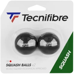 Discount 👍 Tecnifibre Squash Balls Red Dot Pack Of Two 🔔